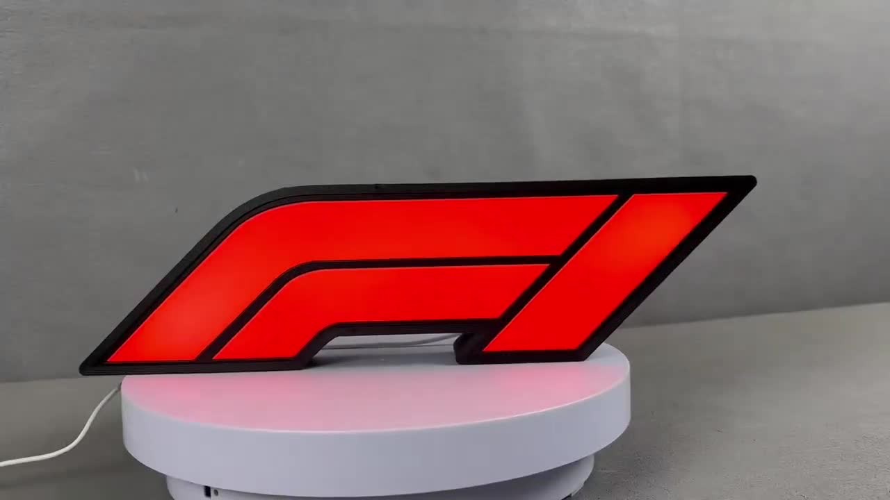 Formula 1 Printed Lightbox Home Workplace Decoration Led Light Wall Sign