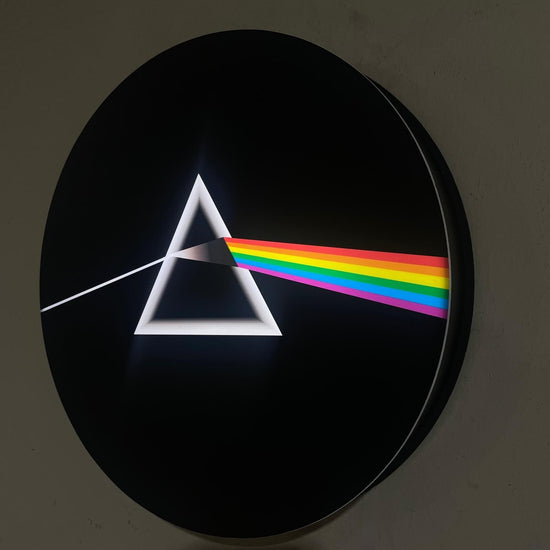 Pink Floyd The Dark Side of the Moon Light Sign with USB Pow. Dimmable Wall Dec