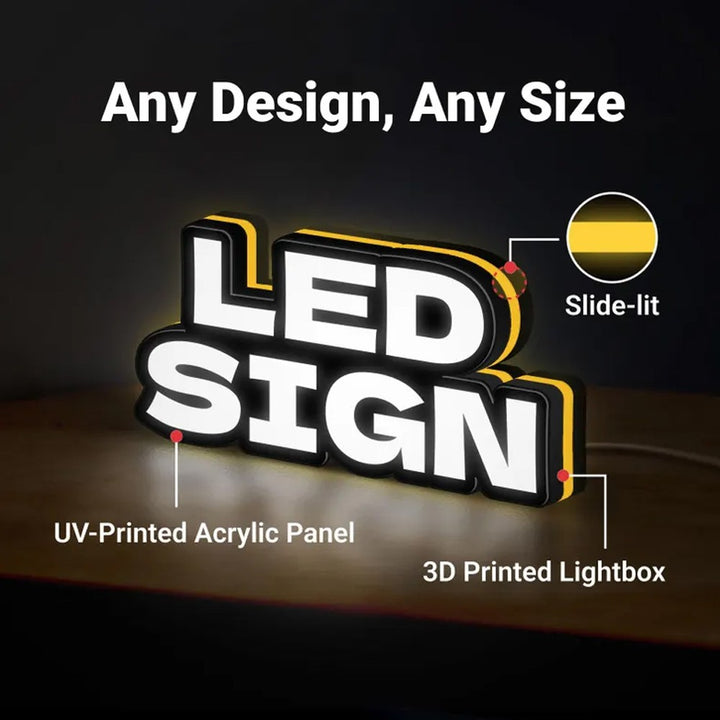 Custom Lightbox 3D Printed Lightbox Led Pinball Topper Wall Art Door Man Cave