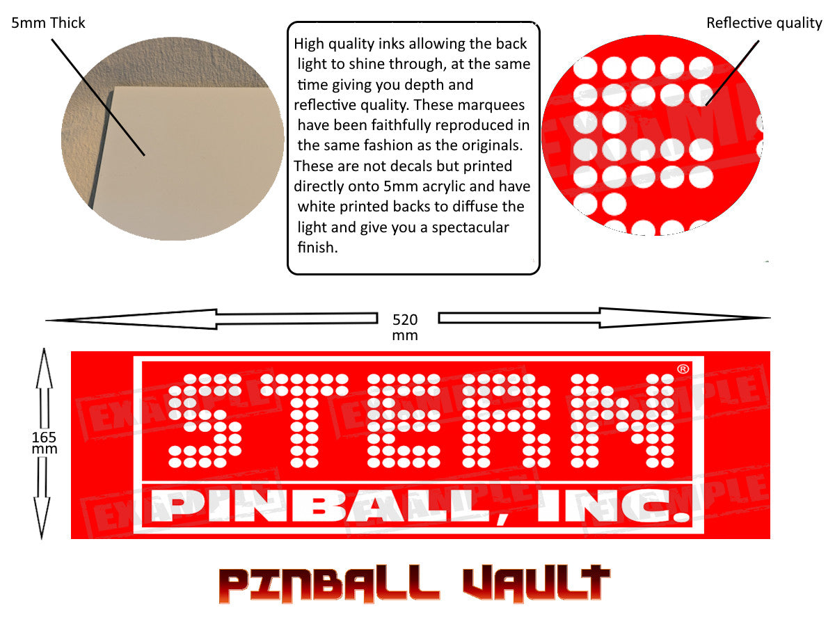 Stern Logo (old) (Arcade Marquee/ Pinball Topper display)