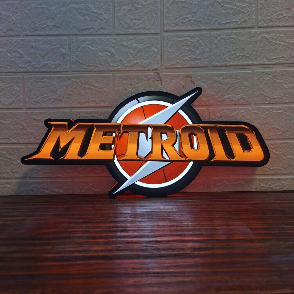 Metroid LED light box 3D printing USB powered Home theater sign, game ...