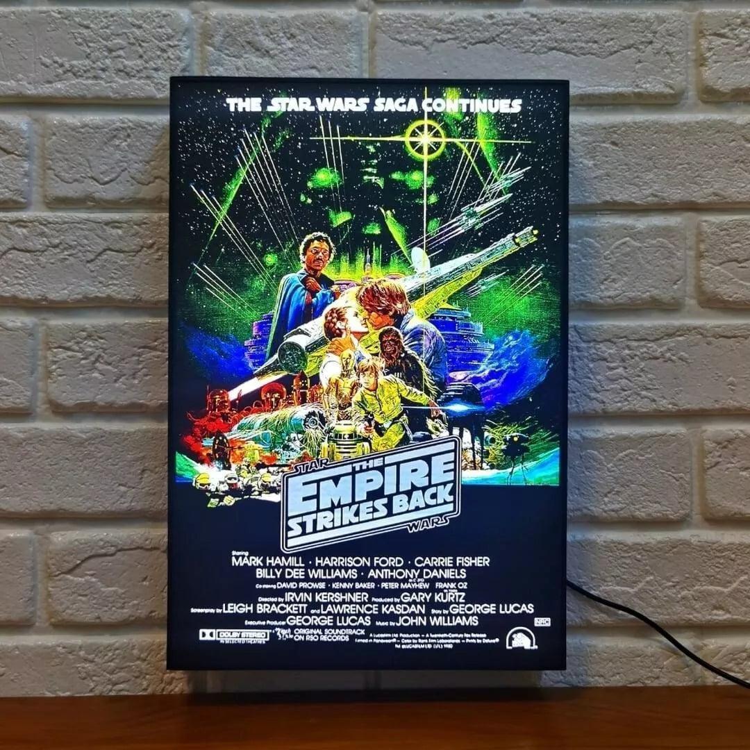Star Wars The Empire Strikes Back Movie Poster LED Light Box (LED Light Box) Complete