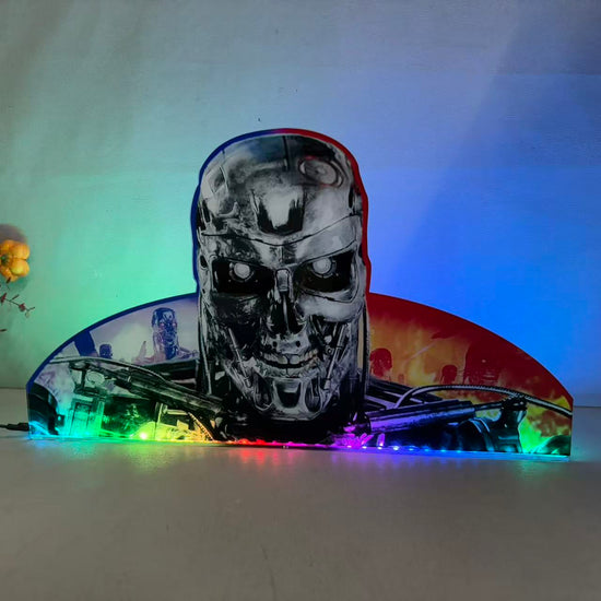 Arcade1Up's Terminator 2 Pinball Acrylic LED Topper, for Pinball Machine, Pinball Topper