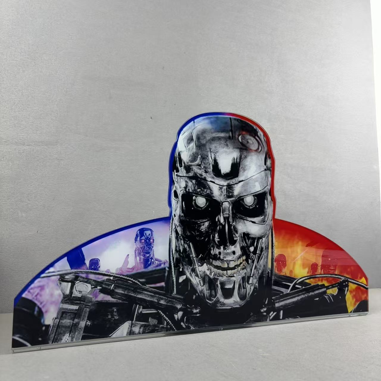 Arcade1Up's Terminator 2 Pinball Acrylic LED Topper, for Pinball Machine, Pinball Topper