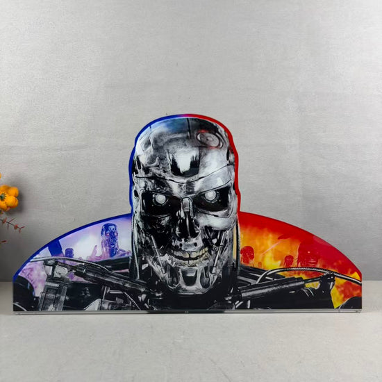 Arcade1Up's Terminator 2 Pinball Acrylic LED Topper, for Pinball Machine, Pinball Topper