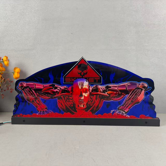 Terminator 2 Judgment Day Pinball Acrylic LED Topper, for William Pinball Machine, Pinball Topper