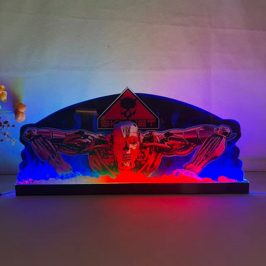 Terminator 2 Judgment Day Pinball Acrylic LED Topper, for William Pinball Machine, Pinball Topper