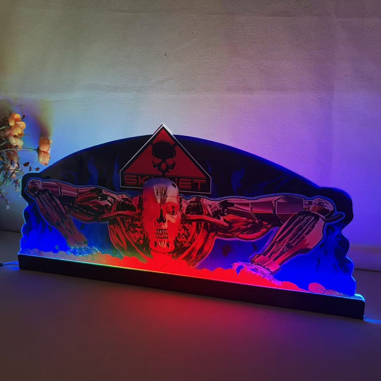 Terminator 2 Judgment Day Pinball Acrylic LED Topper, for William Pinball Machine, Pinball Topper
