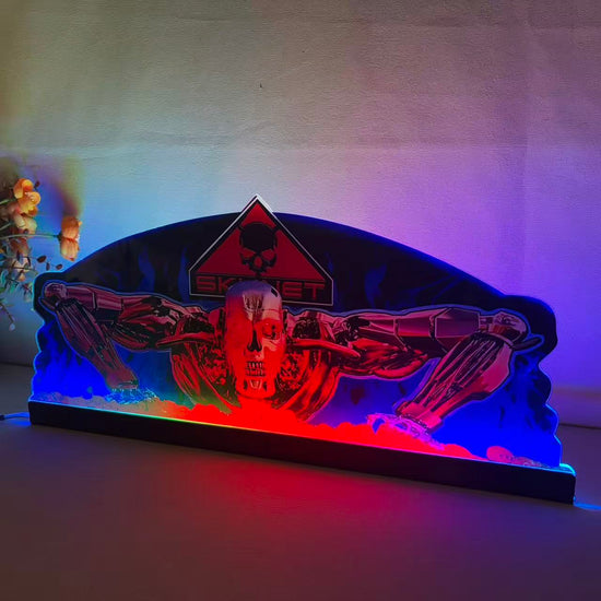 Terminator 2 Judgment Day Pinball Acrylic LED Topper, for William Pinball Machine, Pinball Topper