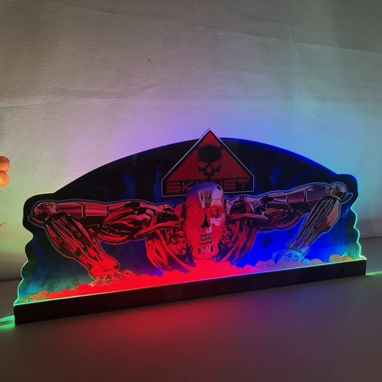 Terminator 2 Judgment Day Pinball Acrylic LED Topper, for William Pinball Machine, Pinball Topper