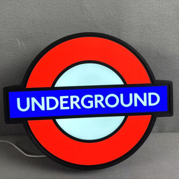 Underground Sign Lightbox - Living Room table light, Bedside Nightligh ...