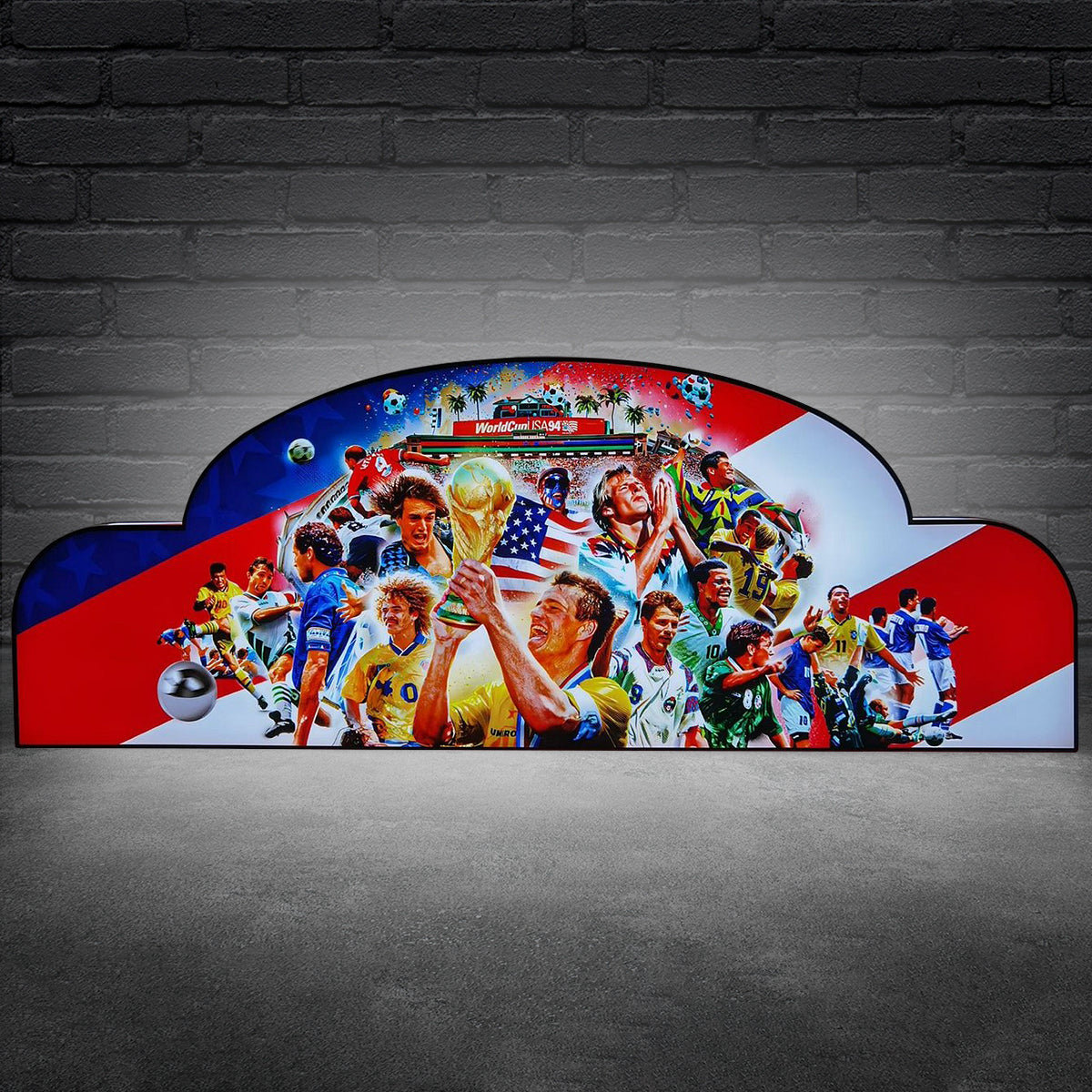 World Cup USA '94 Pinball Topper for Bally Pinball Machine, 3D Printed Lightbox Powered by USB Band Dimm Man's Cave