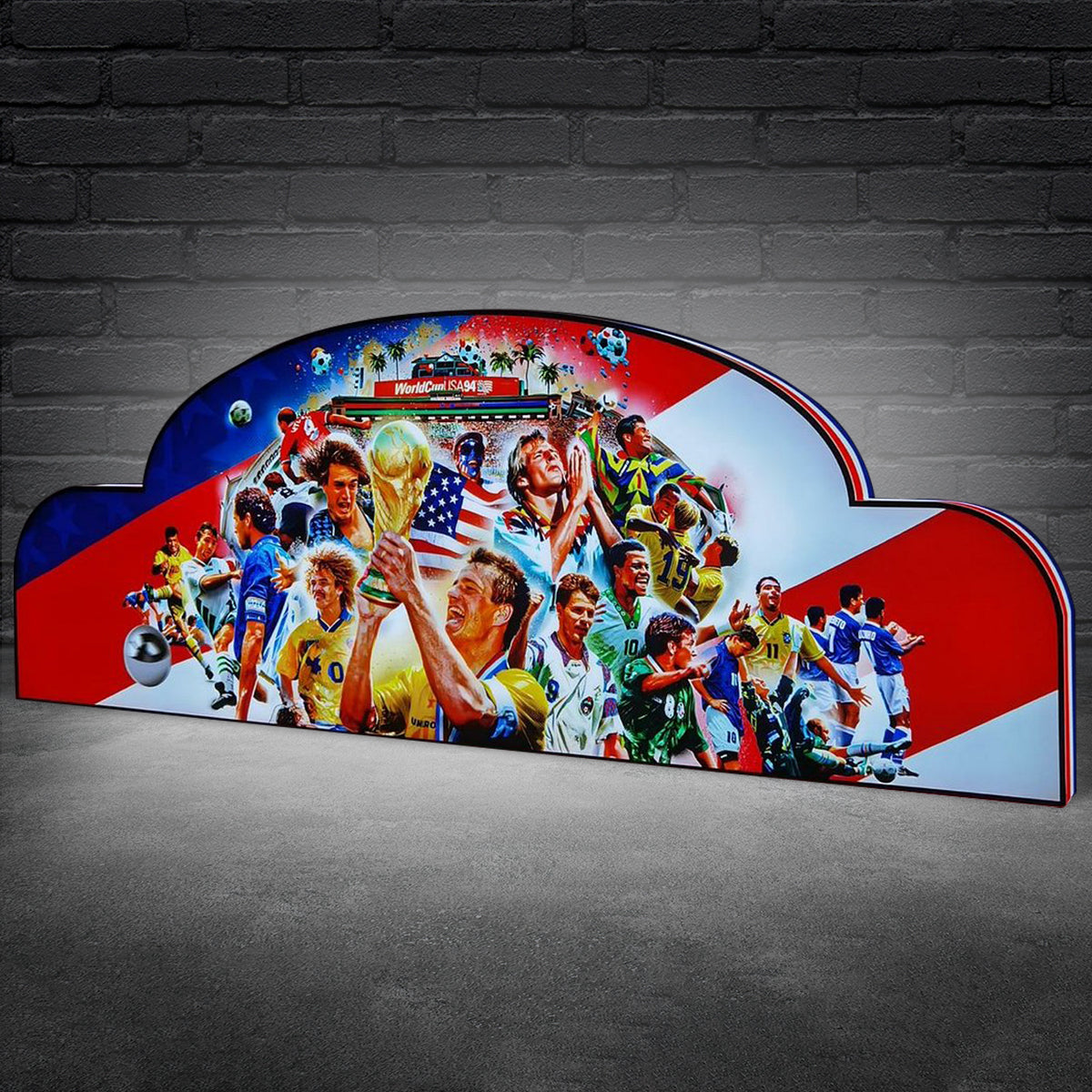 World Cup USA '94 Pinball Topper for Bally Pinball Machine, 3D Printed Lightbox Powered by USB Band Dimm Man's Cave